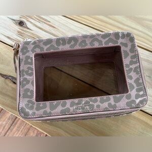 Hollis Luxe Leopard Clear Make Up Bag